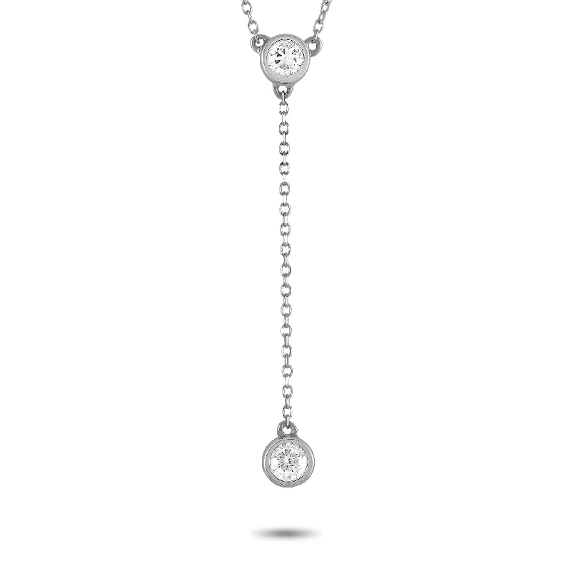 Limited Stock On Premium Jewelry At Low Prices LB Exclusive 14K White Gold 0.20 ct Diamond Pendant Necklace Limited Stock On Premium Jewelry At Low Prices LB Exclusive 14K White Gold 0.20 ct Diamond Pendant Necklace