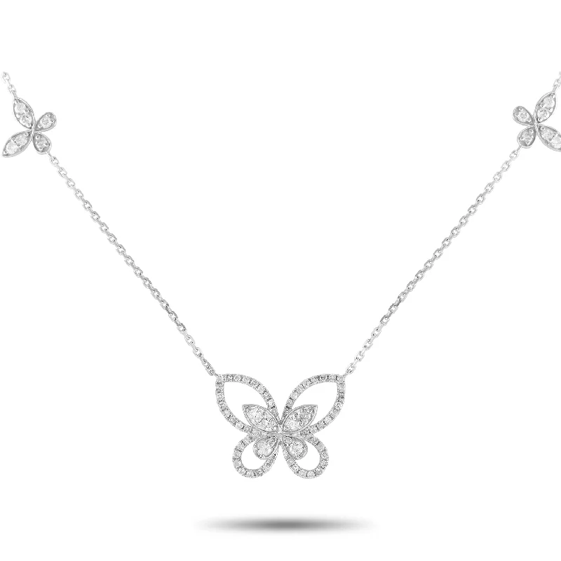 Limited-Time Jewelry Discounts – Shine Without The Splurge LB Exclusive 14K White Gold 0.86ct Diamond Butterfly Necklace ANK- 16360 Limited-Time Jewelry Discounts – Shine Without The Splurge LB Exclusive 14K White Gold 0.86ct Diamond Butterfly Necklace ANK- 16360