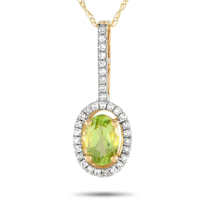 Flash Sale On Exquisite Jewelry – Don't Miss Out LB Exclusive 14K Yellow Gold 0.09ct Diamond and Peridot Pendant Necklace PD4-16077YPE Flash Sale On Exquisite Jewelry – Don't Miss Out LB Exclusive 14K Yellow Gold 0.09ct Diamond and Peridot Pendant Necklace PD4-16077YPE