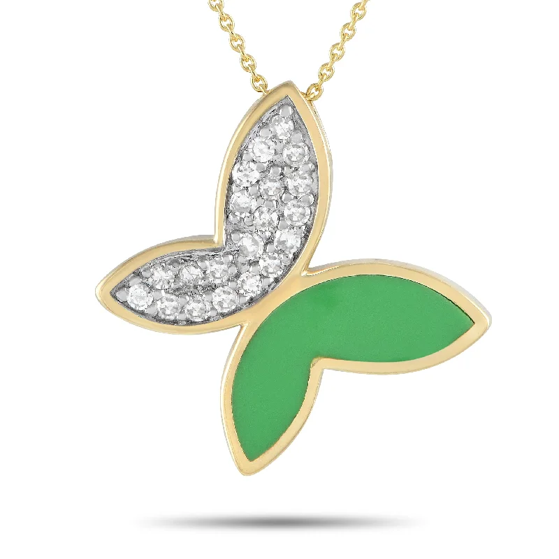 Waterproof Stainless Steel Jewelry For Lasting Beauty LB Exclusive 14K Yellow Gold 0.15ct Diamond Butterfly Pendant Necklace PN15064G Waterproof Stainless Steel Jewelry For Lasting Beauty LB Exclusive 14K Yellow Gold 0.15ct Diamond Butterfly Pendant Necklace PN15064G