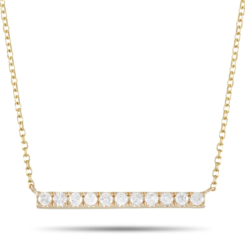 Eco-Friendly Sustainable Jewelry For Conscious Buyers LB Exclusive 14K Yellow Gold 0.25 ct Diamond Pendant Necklace Eco-Friendly Sustainable Jewelry For Conscious Buyers LB Exclusive 14K Yellow Gold 0.25 ct Diamond Pendant Necklace