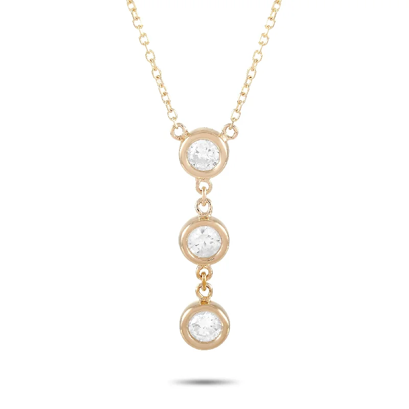 Customized Silver Jewelry For Unique Style LB Exclusive 14K Yellow Gold 0.38 ct Diamond Pendant Necklace Customized Silver Jewelry For Unique Style LB Exclusive 14K Yellow Gold 0.38 ct Diamond Pendant Necklace