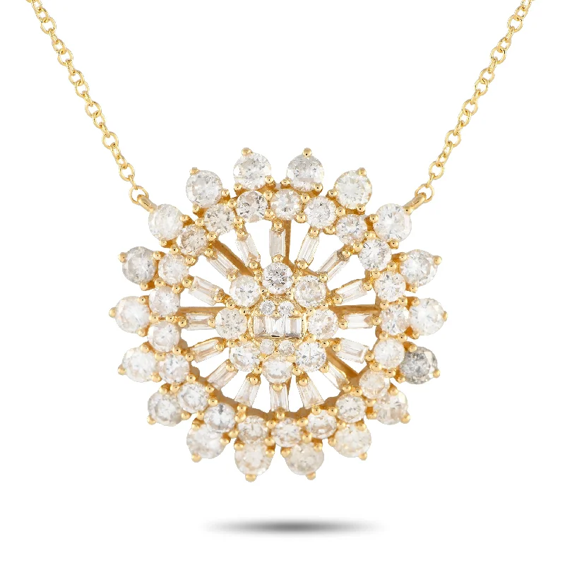 Jewelry Clearance – Final Chance To Save Big LB Exclusive 14K Yellow Gold 1.75ct Diamond Sunburst Necklace PN15250-Y Jewelry Clearance – Final Chance To Save Big LB Exclusive 14K Yellow Gold 1.75ct Diamond Sunburst Necklace PN15250-Y
