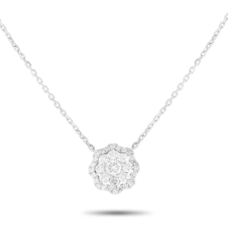Stunning Statement Jewelry, Unbeatable Discounts LB Exclusive 18K White Gold 0.50ct Diamond Necklace ANK-15684 Stunning Statement Jewelry, Unbeatable Discounts LB Exclusive 18K White Gold 0.50ct Diamond Necklace ANK-15684