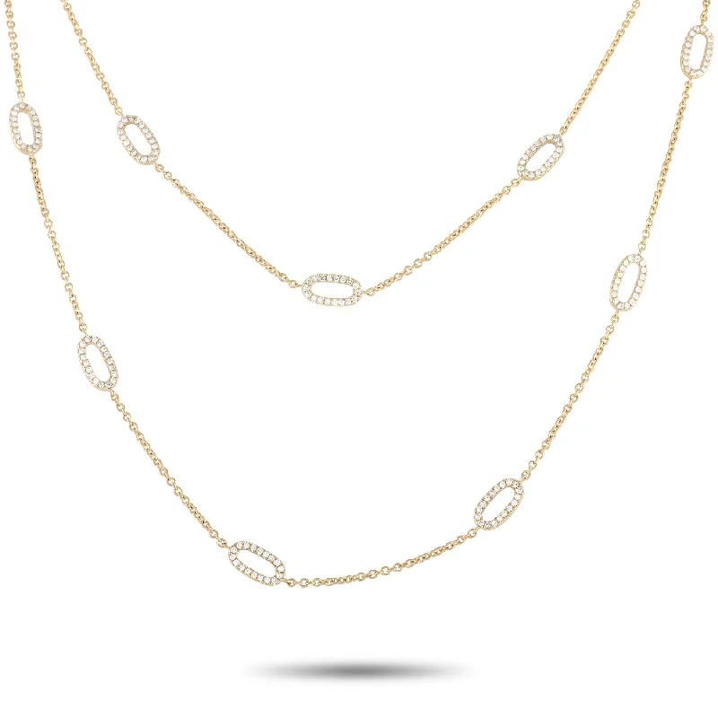 Discounted Luxury Jewelry – Shine Without The Splurge LB Exclusive 18K Yellow Gold 3.50ct Diamond Necklace ANK-15998-1-Y Discounted Luxury Jewelry – Shine Without The Splurge LB Exclusive 18K Yellow Gold 3.50ct Diamond Necklace ANK-15998-1-Y