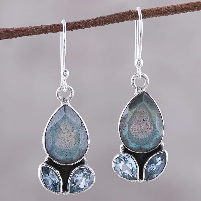 Modern Jewelry At Exclusive Discounts – Shop Today Misty Rain Labradorite and Blue Topaz Sterling Silver Dangle Earrings Modern Jewelry At Exclusive Discounts – Shop Today Misty Rain Labradorite and Blue Topaz Sterling Silver Dangle Earrings