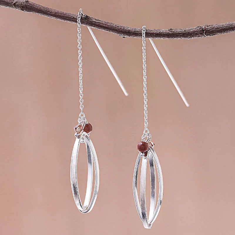 Personalized Jewelry Sale – Unique Pieces At Great Prices Nested Windows Double Ellipse on Chain Sterling Silver Threader Earrings Personalized Jewelry Sale – Unique Pieces At Great Prices Nested Windows Double Ellipse on Chain Sterling Silver Threader Earrings