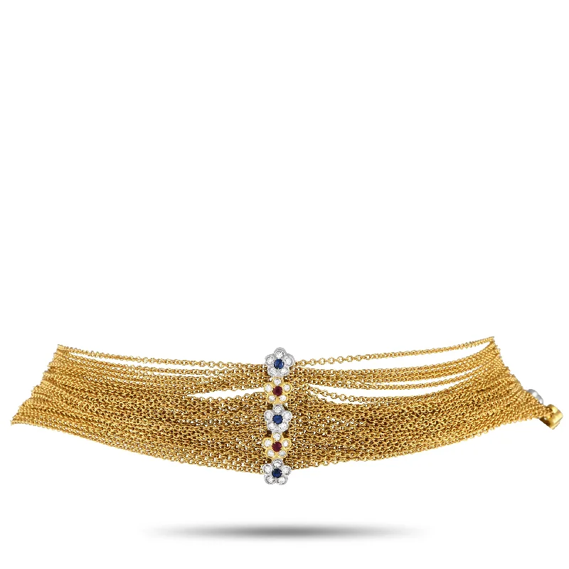 Seasonal Jewelry Deals – Elevate Your Style Pasquale Bruni 18K Yellow Gold 2.73ct Diamond, Sapphire and Ruby Choker Necklace PB01-071824 Seasonal Jewelry Deals – Elevate Your Style Pasquale Bruni 18K Yellow Gold 2.73ct Diamond, Sapphire and Ruby Choker Necklace PB01-071824