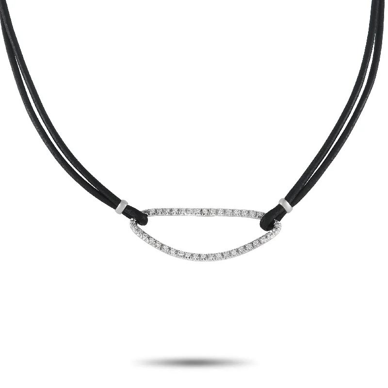 Elevate Your Jewelry Collection With Limited-Time Savings Piero Milano 18K White Gold 0.38ct Diamond Cord Necklace Elevate Your Jewelry Collection With Limited-Time Savings Piero Milano 18K White Gold 0.38ct Diamond Cord Necklace