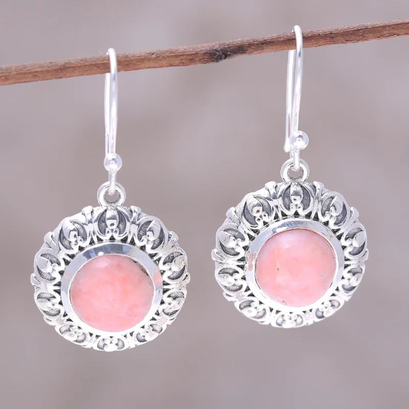 Don't Miss Out On Bestselling Jewelry At Special Prices Pink Renewal Handcrafted Sterling Silver Pink Opal Round Dangle Earrings Don't Miss Out On Bestselling Jewelry At Special Prices Pink Renewal Handcrafted Sterling Silver Pink Opal Round Dangle Earrings