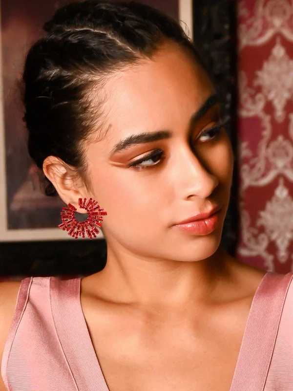 Breathtaking Jewelry At Limited-Time Savings Odette Women Red Metal Earrings