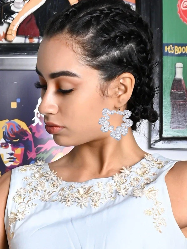 Seasonal Jewelry Deals – Elevate Your Style Odette Women White Metal Pear Earrings