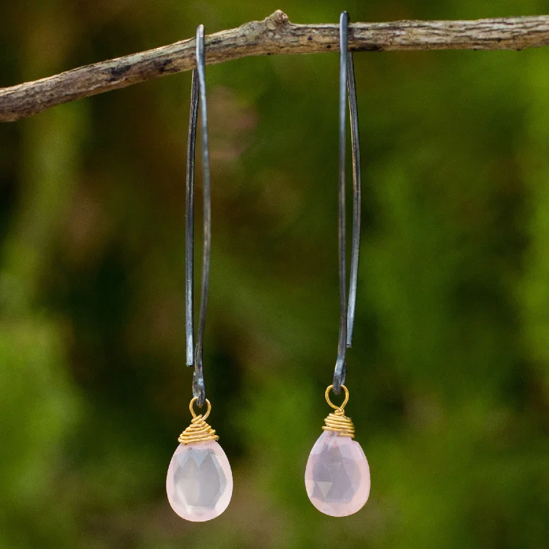 Don't Miss These Dazzling Jewelry Discounts Sublime Pink Sparkle Gold Vermeil Accent Pink Chalcedony Earrings with Silver Don't Miss These Dazzling Jewelry Discounts Sublime Pink Sparkle Gold Vermeil Accent Pink Chalcedony Earrings with Silver