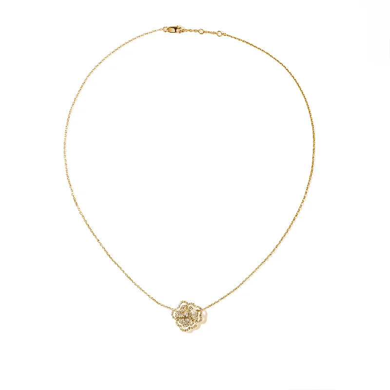 Handcrafted Jewelry Sale – Unique Designs At Low Prices Bloom Mini Flower Halo Diamonds Necklace Handcrafted Jewelry Sale – Unique Designs At Low Prices Bloom Mini Flower Halo Diamonds Necklace