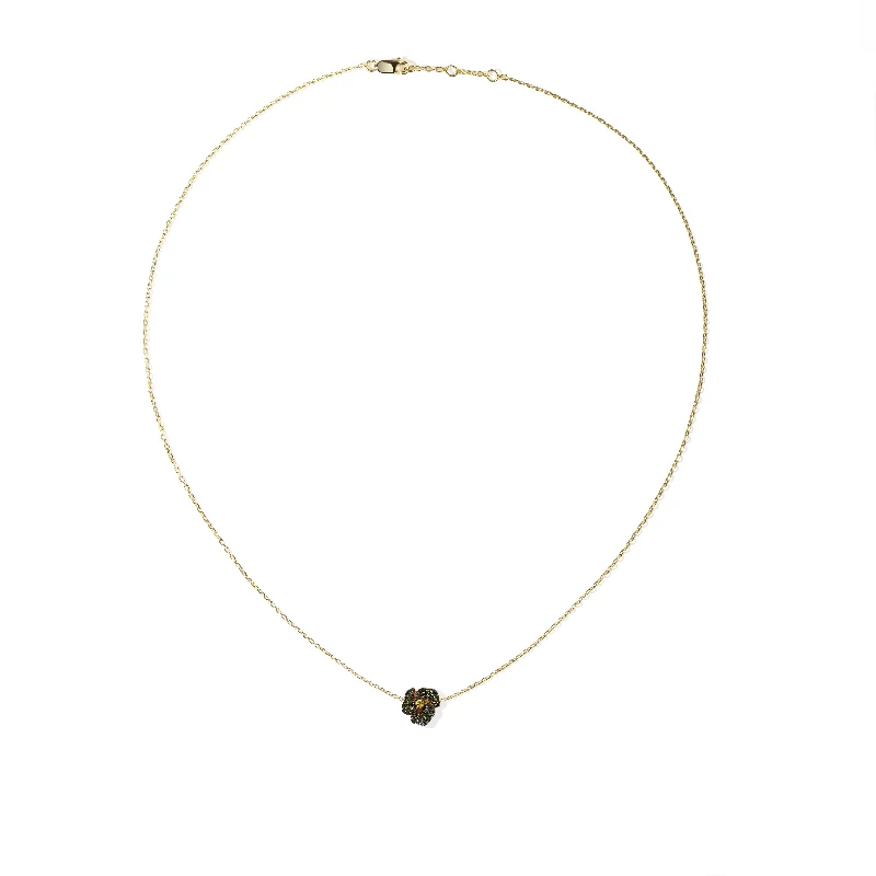 Your Dream Jewelry At Dream Prices Bloom Mini Flower Green Diamonds and Yellow Sapphire Necklace in Yellow Gold Your Dream Jewelry At Dream Prices Bloom Mini Flower Green Diamonds and Yellow Sapphire Necklace in Yellow Gold