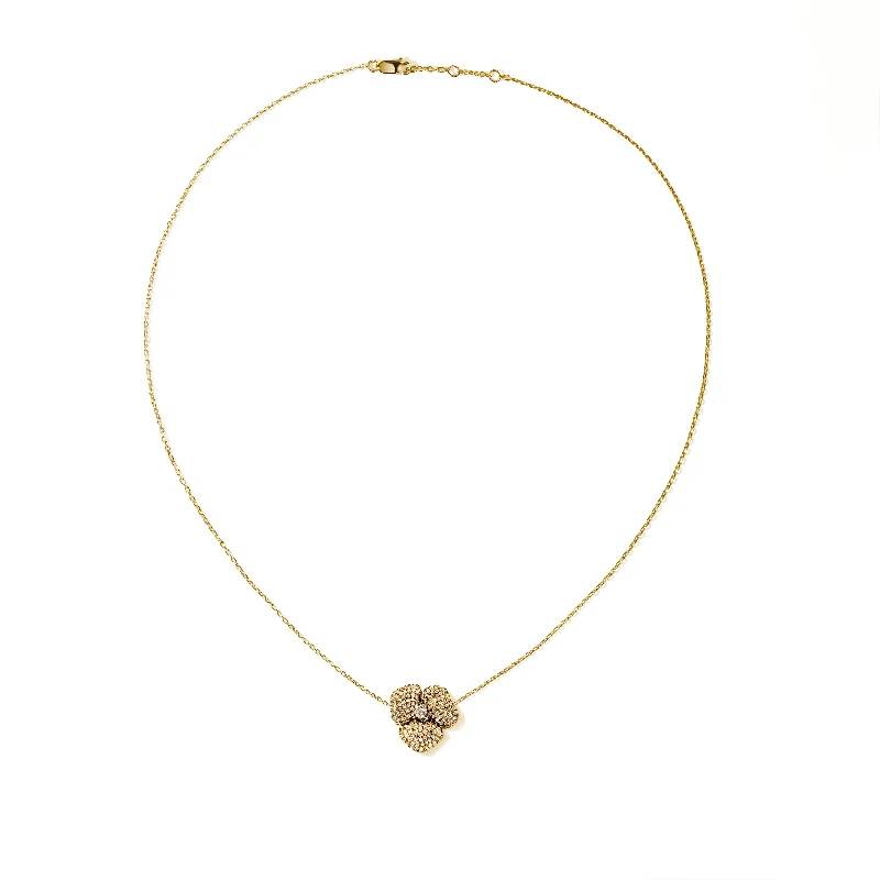 Special Deals On Handcrafted And Designer Jewelry Bloom Small Flower White Diamond Necklace Special Deals On Handcrafted And Designer Jewelry Bloom Small Flower White Diamond Necklace