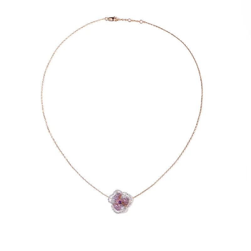 Flash Sale On Elegant Jewelry – Don't Miss Out Bloom Small Flower Halo Amethyst Necklace in Rose Gold Flash Sale On Elegant Jewelry – Don't Miss Out Bloom Small Flower Halo Amethyst Necklace in Rose Gold