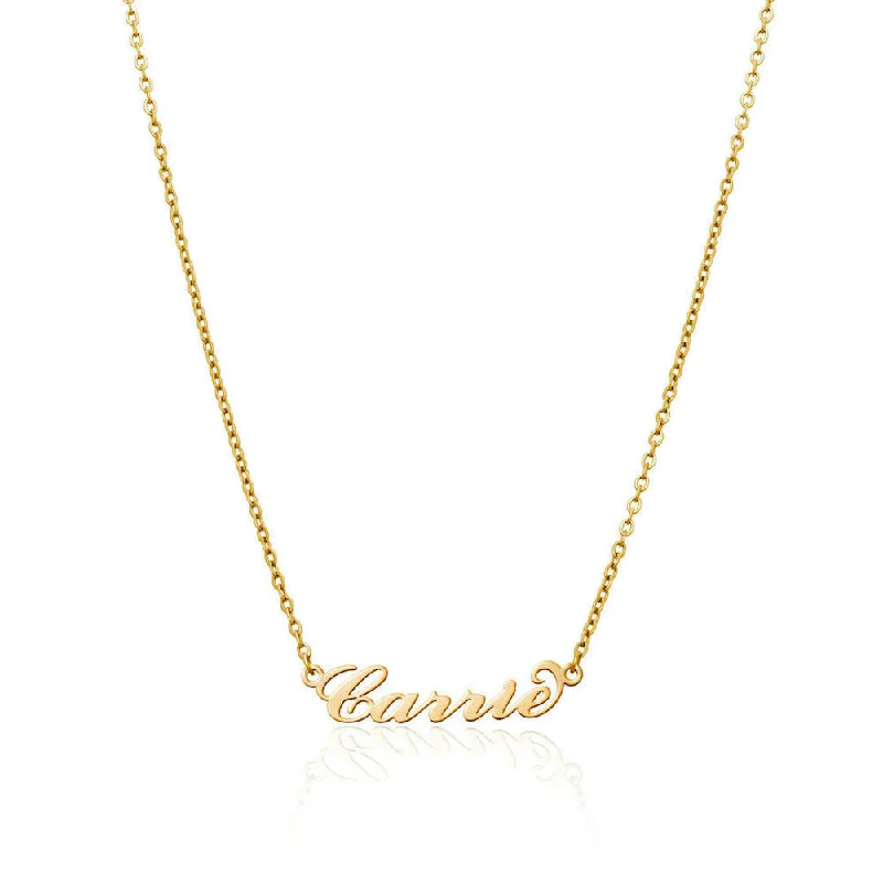 Grab Your Favorite Jewelry At The Lowest Prices Carrie Name Necklace (Gold)