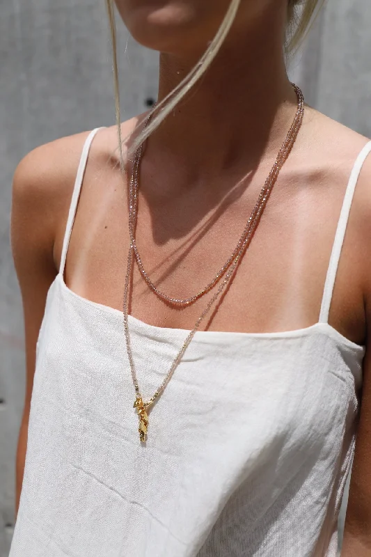 Premium Diamond Jewelry For Unforgettable Moments CHAMPAGNE PETITE CRYSTAL DOUBLE WRAP NECKLACE Premium Diamond Jewelry For Unforgettable Moments CHAMPAGNE PETITE CRYSTAL DOUBLE WRAP NECKLACE