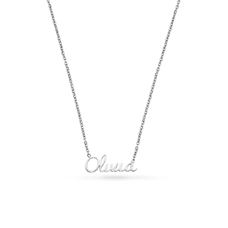 Timeless Elegance At Unbelievable Discounts Cursive Name Necklace (Silver)