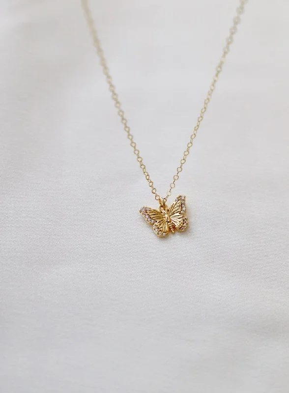 Shop Fine Jewelry With Exclusive Savings CZ BUTTERFLY NECKLACE
