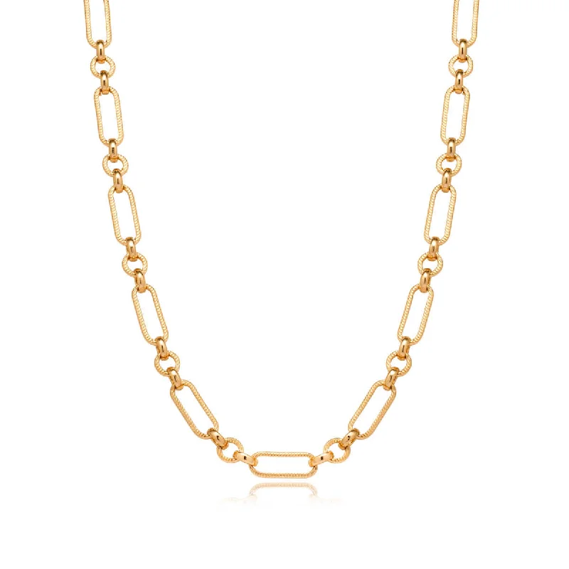 Exclusive Jewelry Sale – Shine For Less Figaro Chain Necklace (Gold)