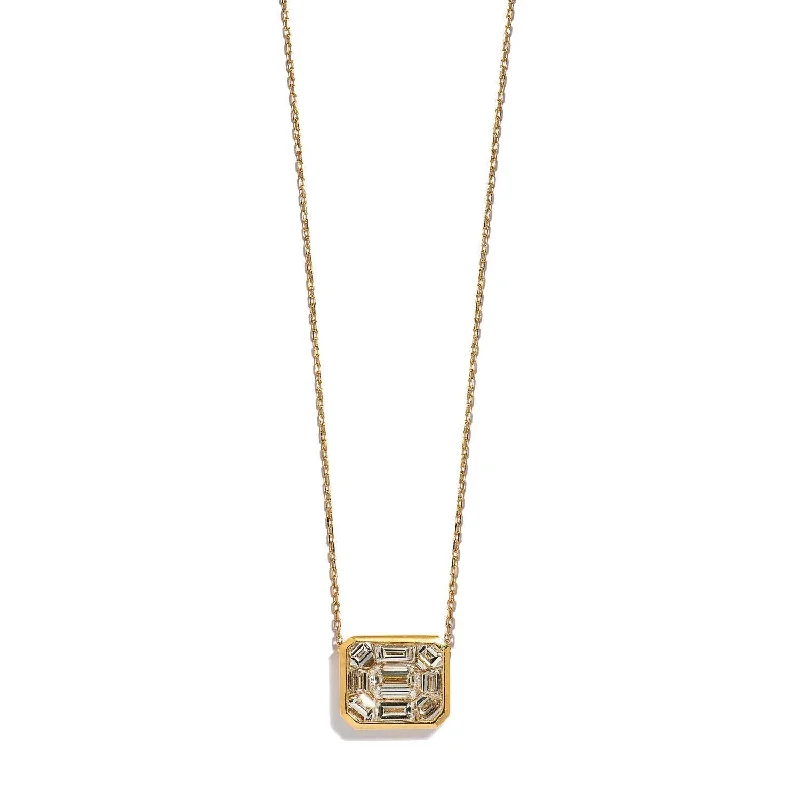 Affordable Glamour – Premium Jewelry At Special Prices Illusion Diamond Large Yellow Gold Necklace Affordable Glamour – Premium Jewelry At Special Prices Illusion Diamond Large Yellow Gold Necklace