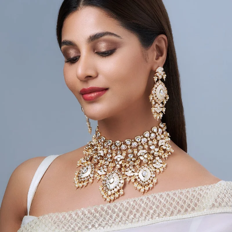 Make Your Outfit Shine With Discounted Jewelry Kundan Necklace 151618