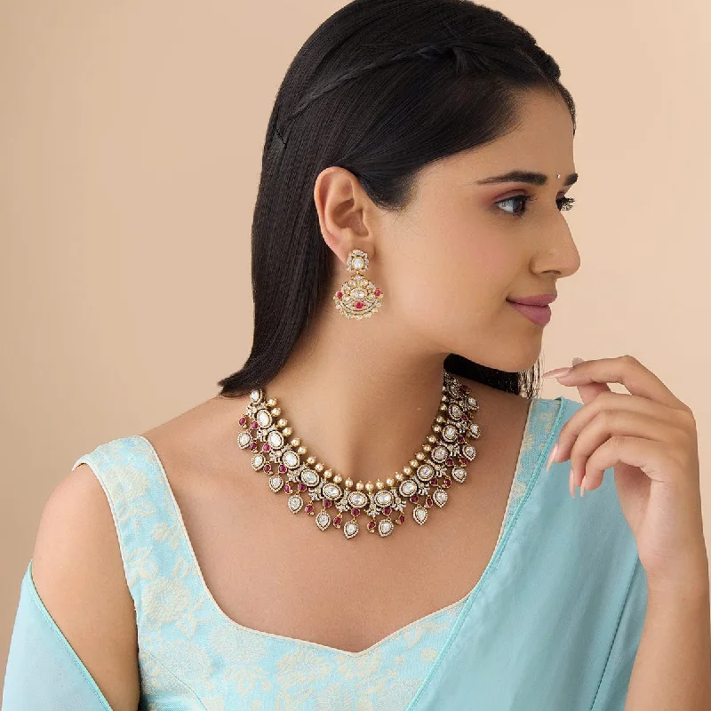 Luxury Jewelry Sale – Sparkle For Less Kundan Necklace 176787