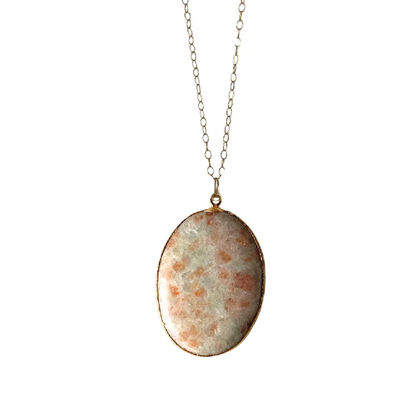 Shine Without Limits – Jewelry Sale Happening Now Long Peach Agate Necklace