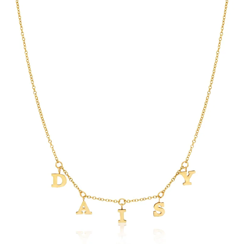 Elevate Your Jewelry Collection With Limited-Time Savings Mini Hanging Letter Name Necklace (Gold) Elevate Your Jewelry Collection With Limited-Time Savings Mini Hanging Letter Name Necklace (Gold)
