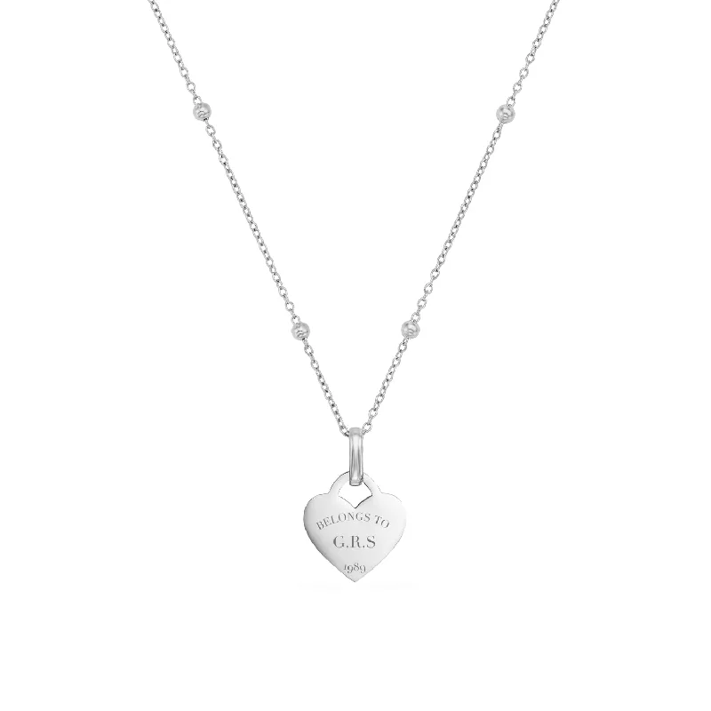 Modern Jewelry At Exclusive Discounts – Shop Today Mini Heart Token Necklace (Silver) Modern Jewelry At Exclusive Discounts – Shop Today Mini Heart Token Necklace (Silver)