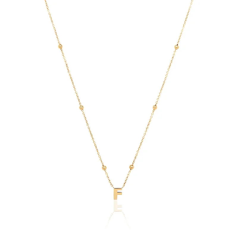 Dazzle With Discounts – Shop Jewelry On Sale Mini Letter Sphere Chain Necklace (Gold)