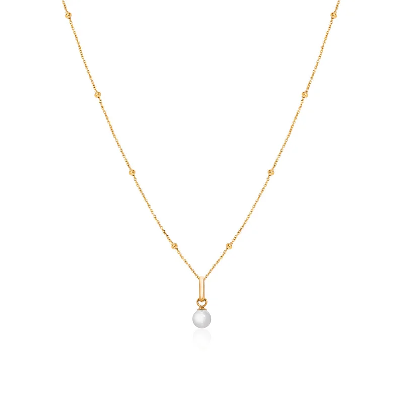 Timeless Jewelry At Special Discount Rates Mini Pearl Necklace (Gold)