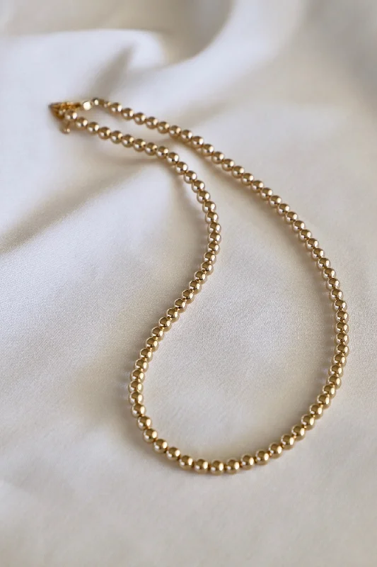 Trending Jewelry Now At Unbeatable Prices GOLD FILLED 5MM BEADED NECKLACE