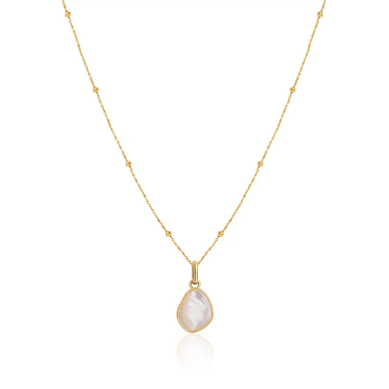Best Jewelry Sale Prices – Limited-Time Offer Organic Moonstone Sphere Chain Necklace (Gold)