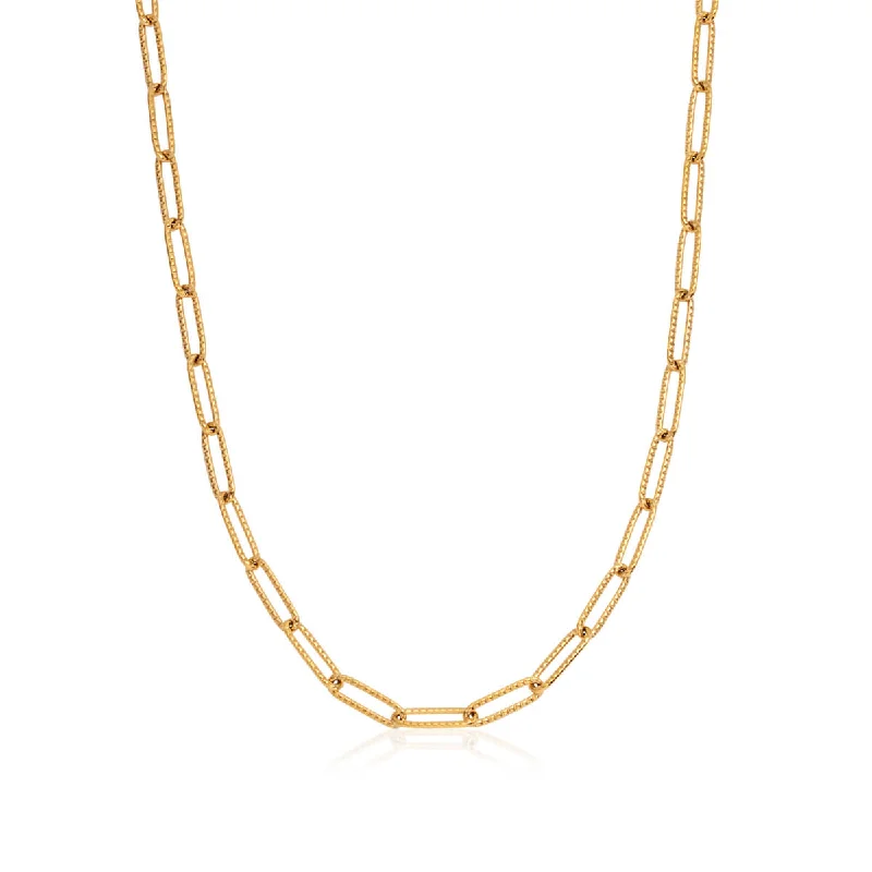 Shop Modern Jewelry Collections With Exclusive Discounts Paperclip Chain Necklace (Gold)