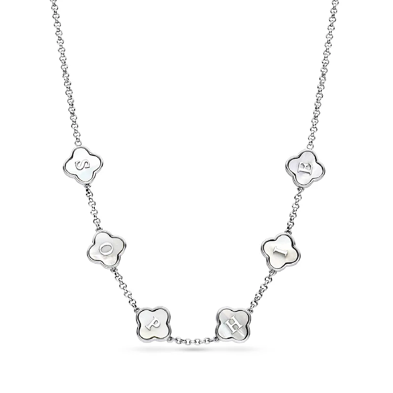 Special Jewelry Deals – Upgrade Your Collection Pearl Clover Custom Name Necklace (Silver) Special Jewelry Deals – Upgrade Your Collection Pearl Clover Custom Name Necklace (Silver)