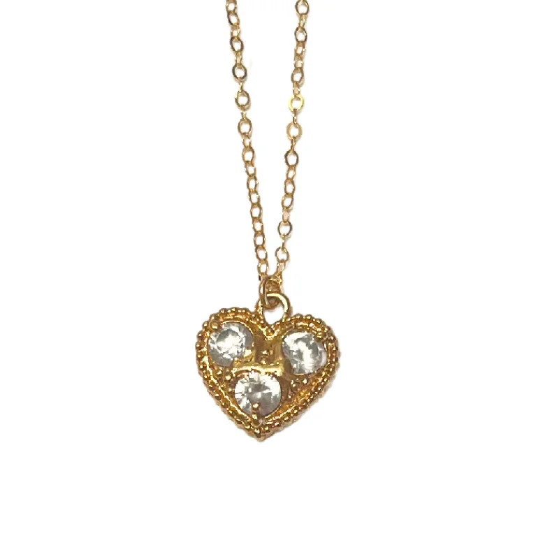 Stunning Jewelry At A Fraction Of The Price Rose Cut CZ Heart Necklace