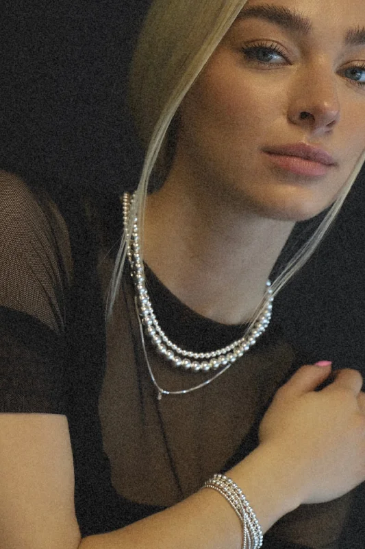 Huge Savings On Timeless Jewelry Collections SILVER FILLED 8MM BEADED NECKLACE