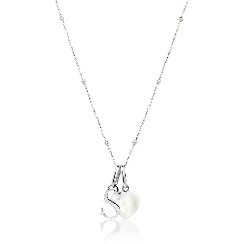Personalized Engraved Jewelry For Meaningful Gifts Personalised Initial & Birthstone Necklace (Silver) Personalized Engraved Jewelry For Meaningful Gifts Personalised Initial & Birthstone Necklace (Silver)