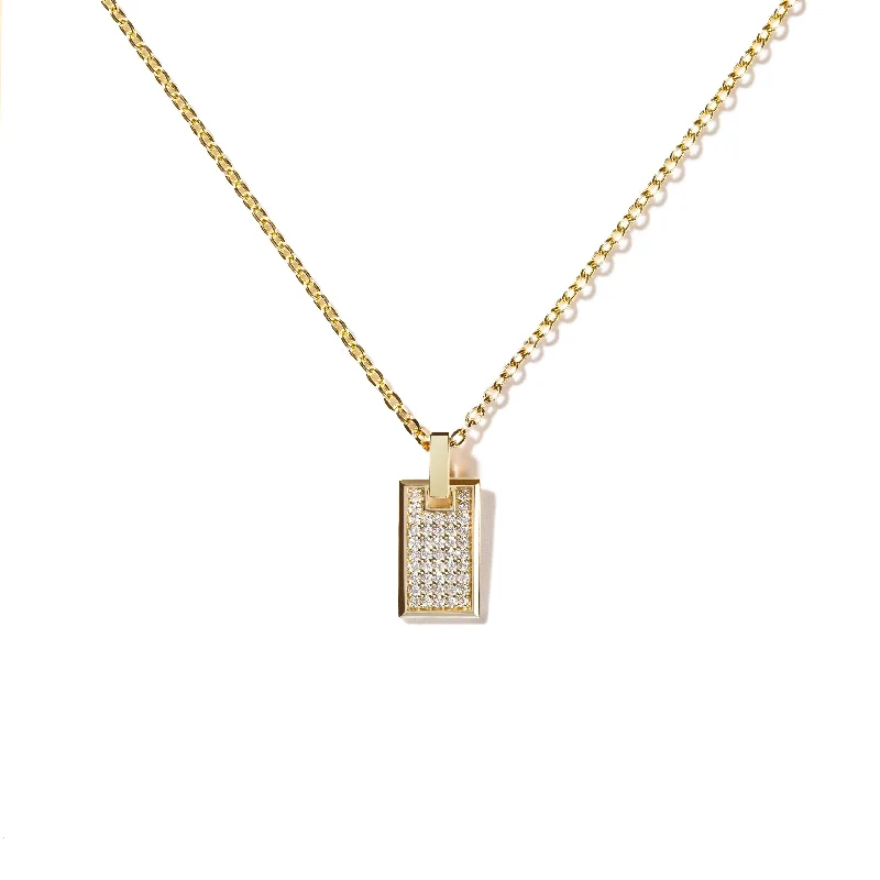 Exclusive Jewelry Bundles At Discounted Prices Small Pave Diamond Tag Necklace