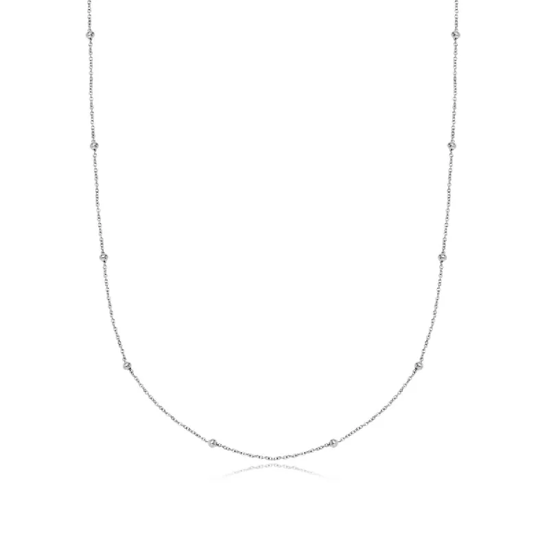 Special Sale On Handcrafted Jewelry – Shop Today Sphere Chain Necklace (Silver)