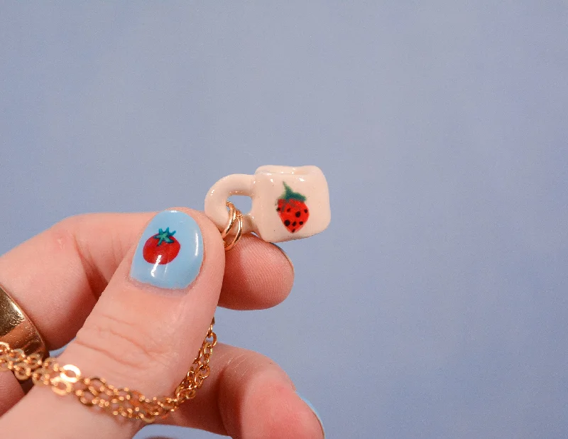 Bold And Beautiful Jewelry Now At Irresistible Prices Strawberry Mug Necklace