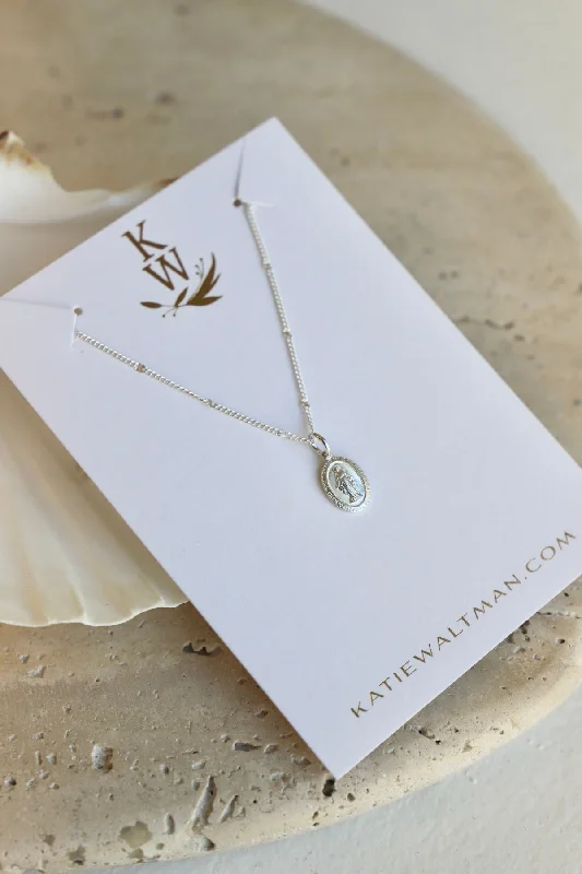 Handcrafted Jewelry Sale – Unique Designs At Low Prices VIRGIN MARY MINI MEDALLION NECKLACE