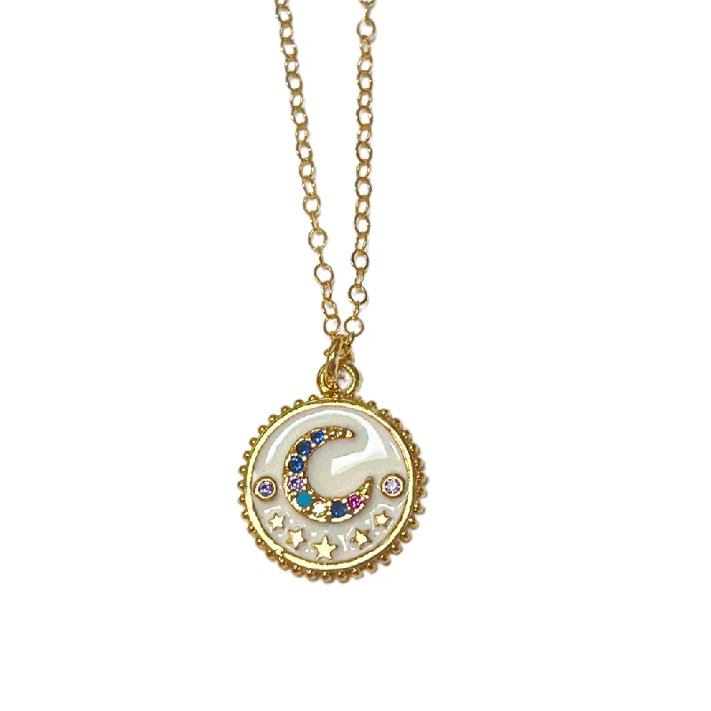 Bestselling Jewelry At Special Promotional Rates White Moon & Stars Necklace