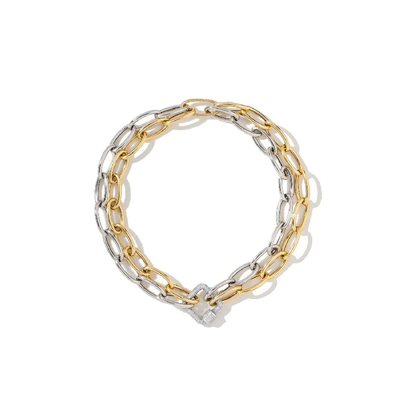 Stunning Jewelry At A Fraction Of The Price White Square & Oval Carabiner with Assorted Links Chain Necklaces Stunning Jewelry At A Fraction Of The Price White Square & Oval Carabiner with Assorted Links Chain Necklaces