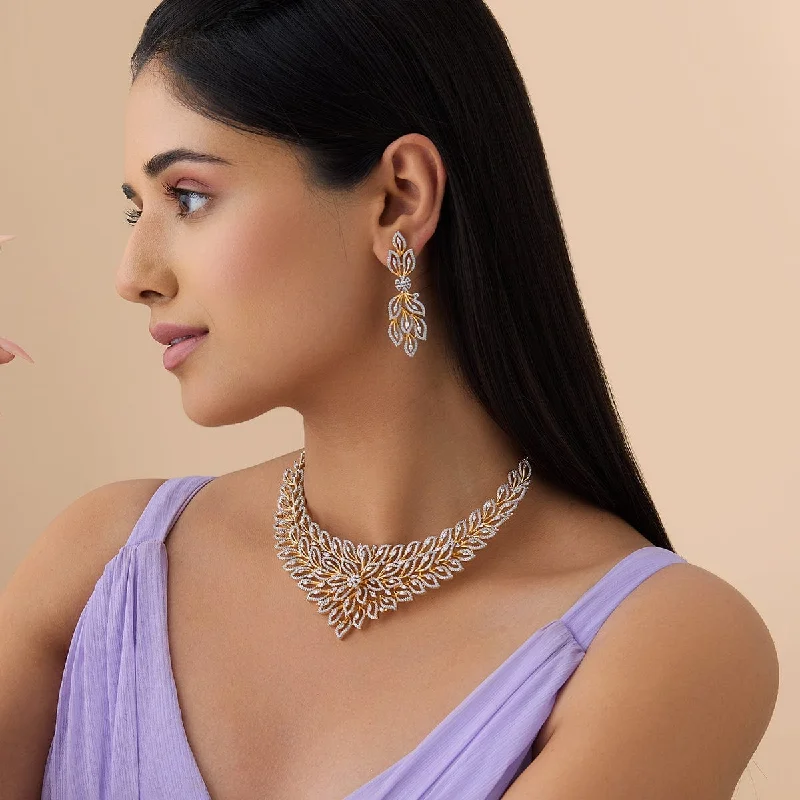 Delicate Crystal Jewelry For Sophisticated Charm Zircon Necklace 177099