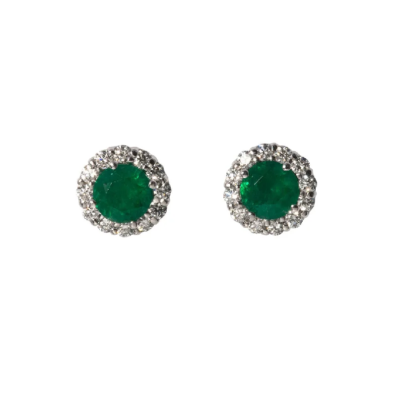 Special Offers On Handcrafted And Designer Jewelry 1.5ct Emerald & Diamond Halo 18K White Gold Stud Earrings Special Offers On Handcrafted And Designer Jewelry 1.5ct Emerald & Diamond Halo 18K White Gold Stud Earrings