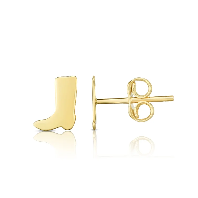 Elevate Your Outfit With Discounted Statement Jewelry 14K Gold Cowboy Boot Stud Earrings Elevate Your Outfit With Discounted Statement Jewelry 14K Gold Cowboy Boot Stud Earrings